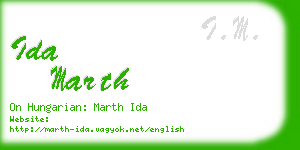 ida marth business card